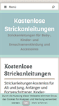 Mobile Screenshot of kostenlose-strickanleitungen.de
